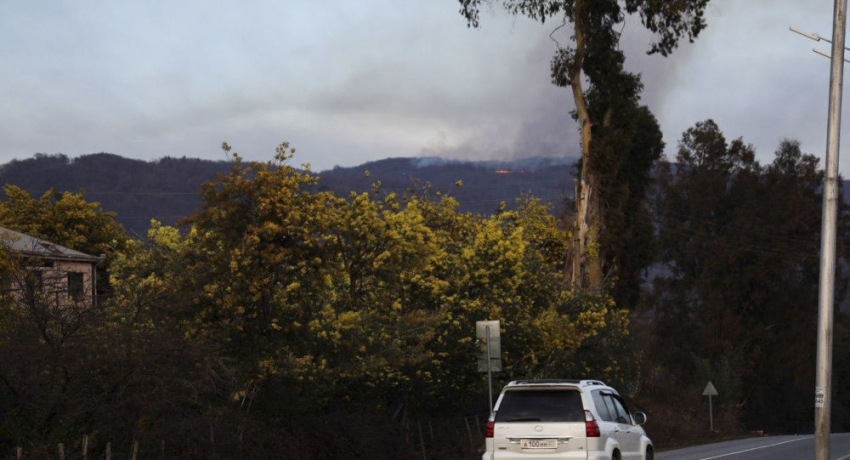 Лесной массив загорелся в районе села Верхняя Эшера