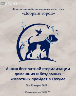 29 и 30 марта пройдет Акция по бесплатной стерилизации собак и кошек