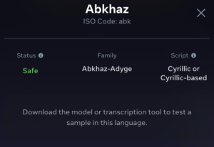 Абхазский язык вошёл в глобальную систему искусственного интеллекта Meta