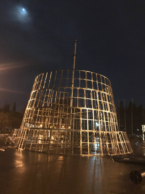 В Сухуме начали собирать главную елку страны