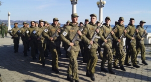 Российские военные проедут по улицам Абхазии с песнями
